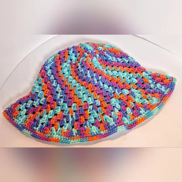 NEW, Crochet sunny bucket hat, 100% cotton, handmade - Picture 6 of 6
